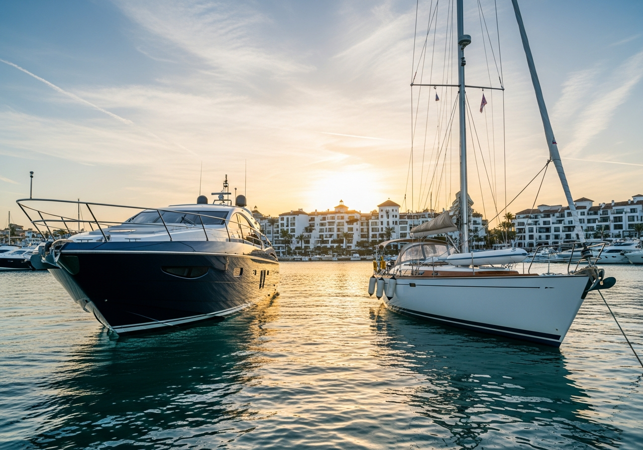 Descubre las ventajas de cada tipo de embarcación y cómo Puerto Banús Boats puede ayudarte a vivir experiencias náuticas inolvidables en la Costa del Sol.