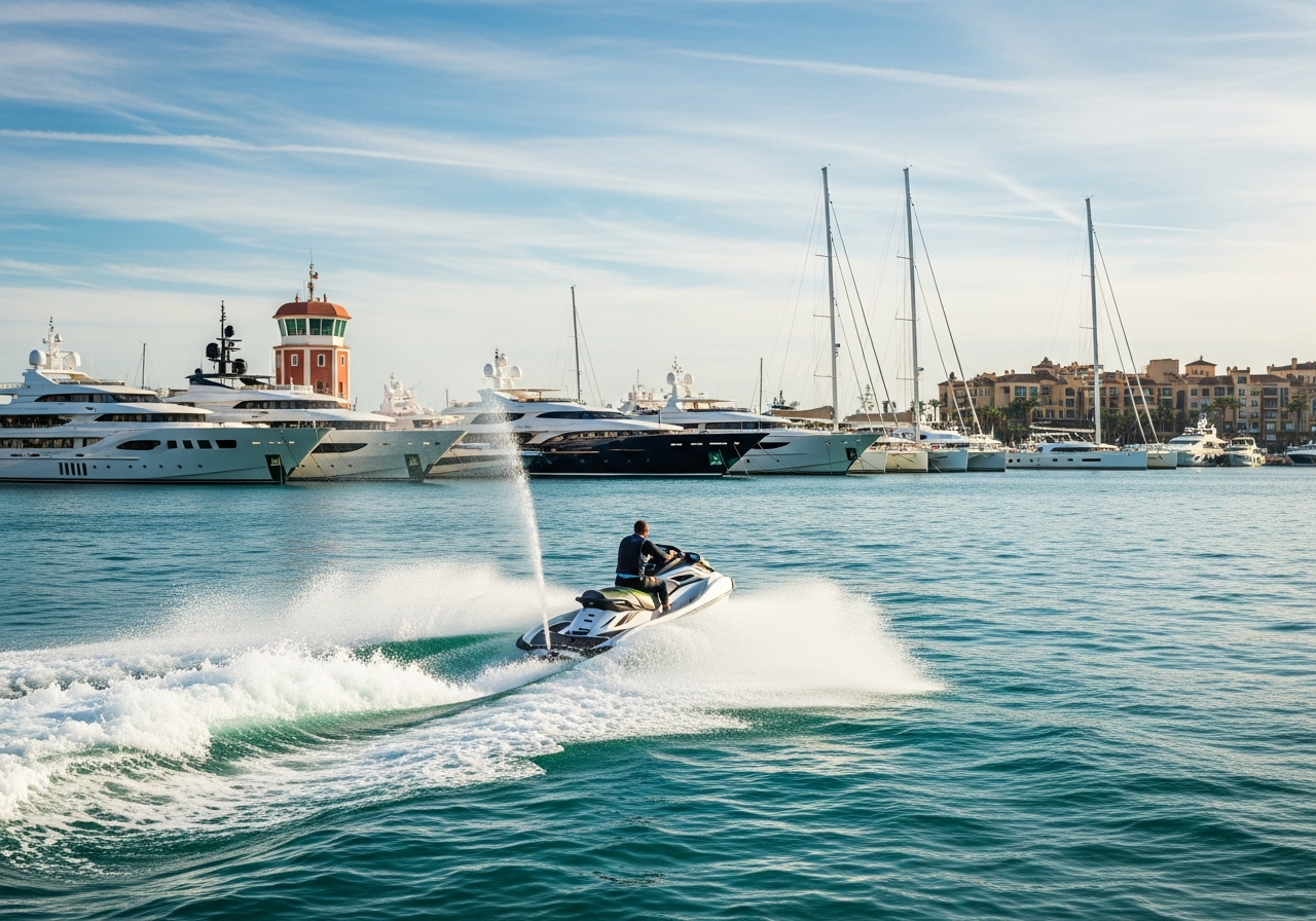 Descubre cómo disfrutar del alquiler de motos de agua en Puerto Banús con Puerto Banús Boats, la plataforma líder para experiencias náuticas en Marbella.